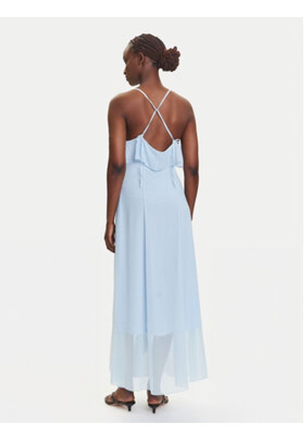Vero Moda Sukienka wieczorowa Camille 10336405 Błękitny Regular Fit. Kolor: niebieski. Materiał: syntetyk. Styl: wizytowy