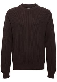 !SOLID - Solid Sweter 21107897 Brązowy Regular Fit. Kolor: brązowy. Materiał: bawełna #6