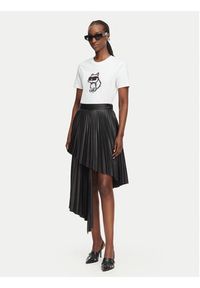 Karl Lagerfeld - KARL LAGERFELD Spódnica z imitacji skóry B3W12008 Czarny A-Line Fit. Kolor: czarny. Materiał: skóra #5