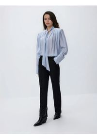 Reserved - Spodnie z suwakami - czarny. Kolor: czarny. Materiał: wiskoza, dzianina #1