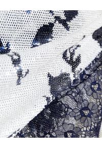 SELF PORTRAIT - Spódnica mini z cekinami. Kolor: biały. Materiał: koronka. Wzór: aplikacja, koronka, kwiaty, nadruk. Styl: elegancki #2