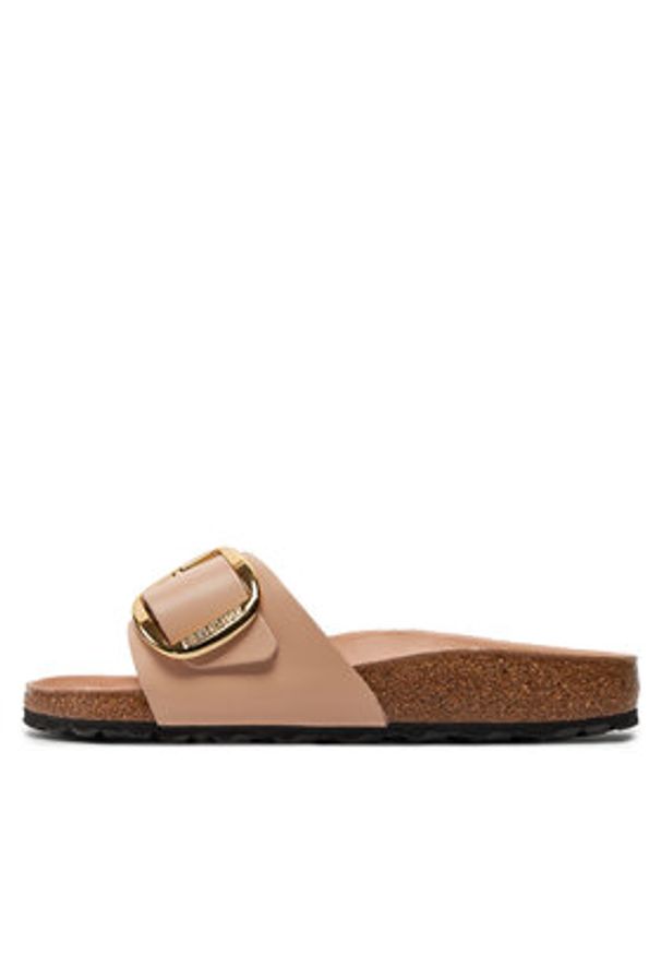 Birkenstock Klapki Madrid 1026496 Beżowy. Kolor: beżowy. Materiał: skóra