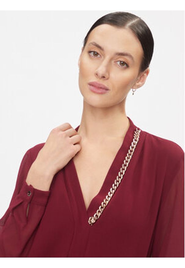 Rinascimento Bluzka CFC0116133003 Bordowy Regular Fit. Kolor: czerwony. Materiał: syntetyk