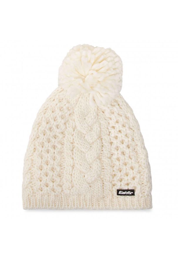 Czapka zimowa damska Eisbar Afra Pompon wełna merino. Kolor: biały. Materiał: wełna. Sezon: zima. Styl: sportowy