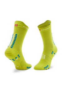 Compressport Skarpety wysokie unisex Pro Racing V4.0 Run High XU00046B Zielony. Kolor: zielony. Materiał: materiał