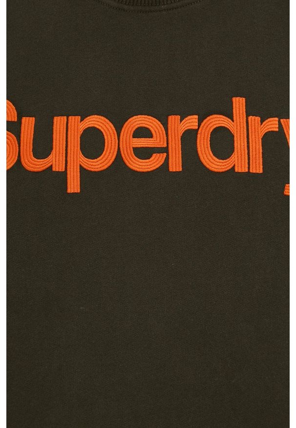 Superdry bluza męska kolor zielony z aplikacją. Okazja: na co dzień. Kolor: zielony. Wzór: aplikacja. Styl: casual