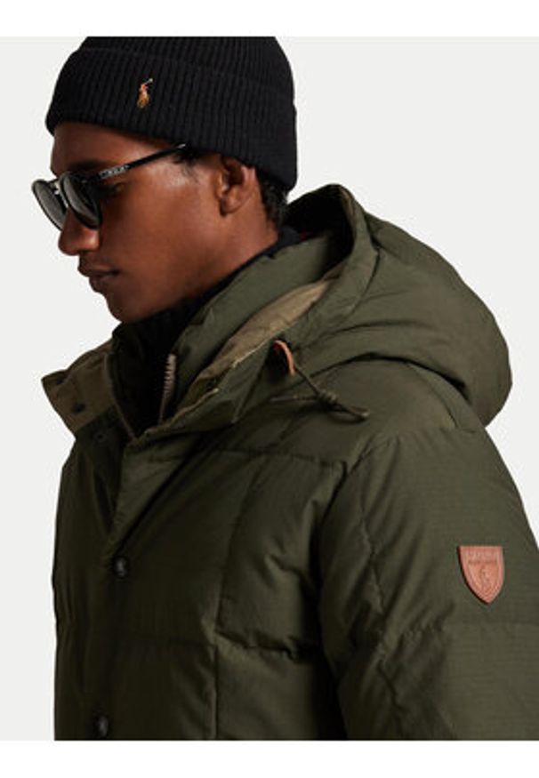 Polo Ralph Lauren Kurtka puchowa 710977087001 Zielony Regular Fit. Typ kołnierza: polo. Kolor: zielony. Materiał: bawełna, syntetyk