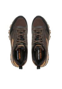 skechers - Skechers Półbuty Hillcrest 237265/BRN Brązowy. Kolor: brązowy. Materiał: skóra #6