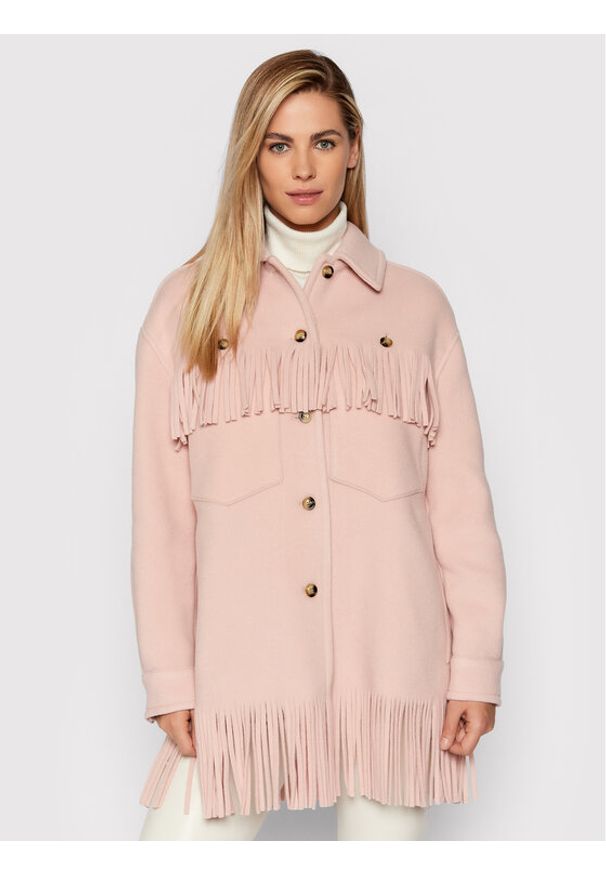 Pinko - PINKO Kurtka przejściowa Fiambala 1G16S1 Y7E3 Różowy Regular Fit. Kolor: różowy. Materiał: wełna