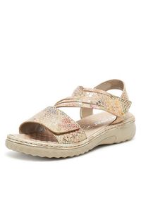 Rieker Sandały CEO-60464-90 Beżowy. Kolor: beżowy. Materiał: zamsz, skóra #4