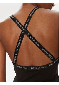 Calvin Klein Jeans Top Logo J20J223110 Czarny Slim Fit. Kolor: czarny. Materiał: bawełna #3