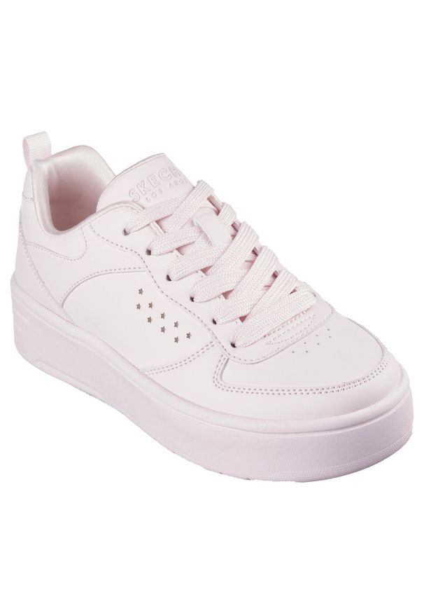 skechers - Buty do chodzenia dla dzieci Skechers Court High Color Z. Kolor: różowy. Materiał: syntetyk, materiał. Szerokość cholewki: normalna. Sport: turystyka piesza