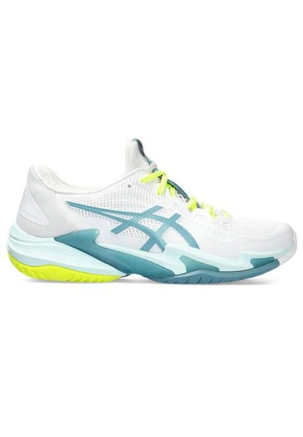 Buty do tenisa damskie Asics Court FF 3. Zapięcie: sznurówki. Kolor: wielokolorowy. Materiał: materiał. Szerokość cholewki: normalna. Sport: tenis