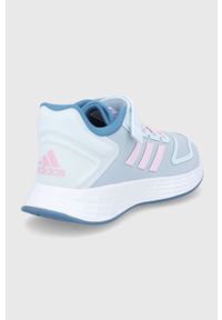 Adidas - adidas buty dziecięce Duramo. Nosek buta: okrągły. Zapięcie: rzepy. Kolor: niebieski. Materiał: materiał, włókno, guma