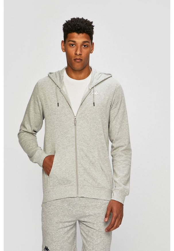 Kappa - Bluza. Okazja: na co dzień. Typ kołnierza: kaptur. Kolor: szary. Styl: casual