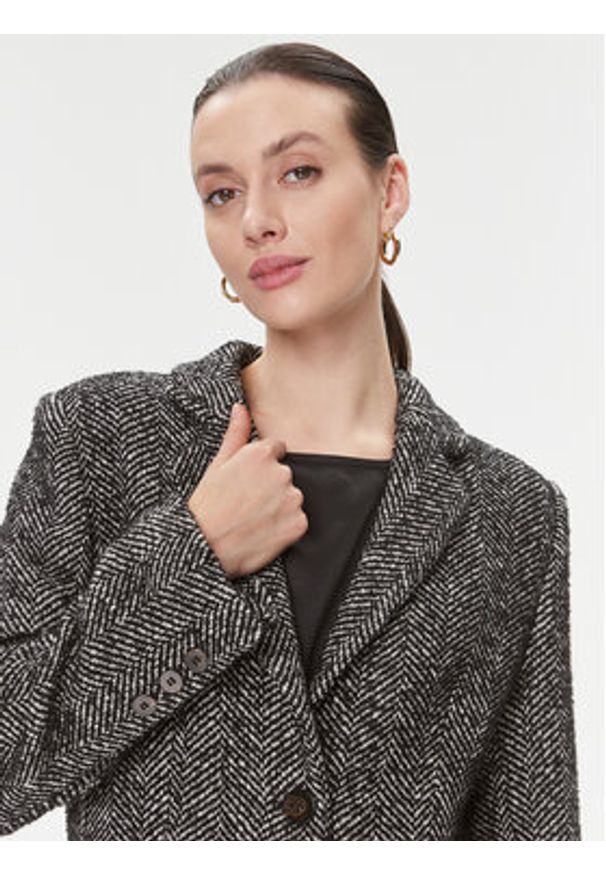 MVP Wardrobe Płaszcz wełniany Spiga MVPI3CP017.0PN0052 Czarny Slim Fit. Kolor: czarny. Materiał: wełna, syntetyk