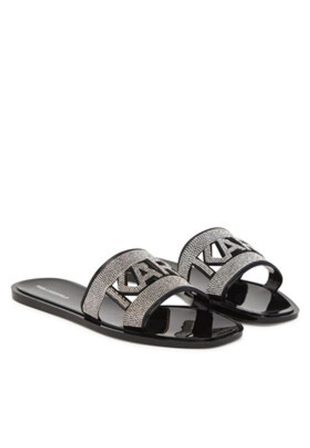 Karl Lagerfeld - KARL LAGERFELD Klapki Jelly III KL80005S Czarny. Kolor: czarny. Materiał: syntetyk