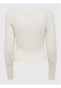 only - ONLY Sweter Lella 15260678 Biały Slim Fit. Kolor: biały. Materiał: syntetyk #2