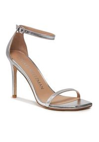 Stuart Weitzman Sandały Nudistcurve 100 Sanda SA178 Srebrny. Kolor: srebrny. Materiał: skóra #5