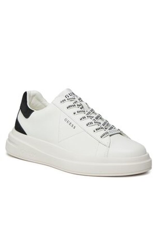 Guess Sneakersy Elba FMPVIB SUE12 Biały. Kolor: biały. Materiał: skóra