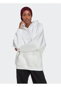 Adidas - adidas Bluza ALL SZN Fleece HT3828 Biały Loose Fit. Kolor: biały. Materiał: bawełna