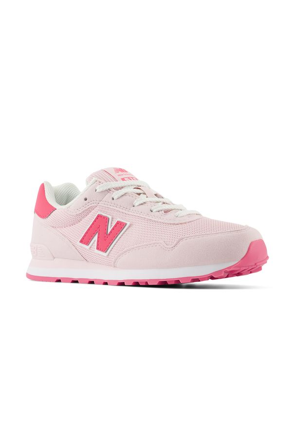 Buty dziecięce New Balance GC515KI – różowe. Okazja: na uczelnię, na co dzień. Kolor: różowy. Materiał: materiał, syntetyk. Szerokość cholewki: normalna