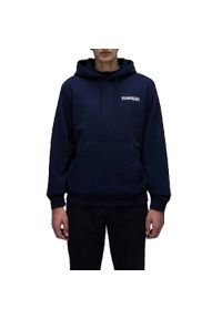 Bluza męska Napapijri B-Linth Hooded. Kolor: niebieski. Materiał: bawełna
