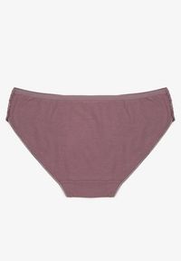 Renee - Fioletowe Bawełniane Majtki Figi o Klasycznym Fasonie Venalice. Kolor: fioletowy. Materiał: bawełna. Wzór: aplikacja #2