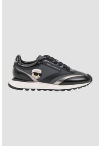 Karl Lagerfeld - KARL LAGERFELD Czarne damskie sneakersy KAIRO NFT Peep Lo Lace, Rozmiar 41. Kolor: czarny. Materiał: materiał #1