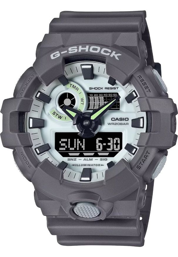 G-Shock - Zegarek Męski G-SHOCK Hidden glow GA-700HD-8AER