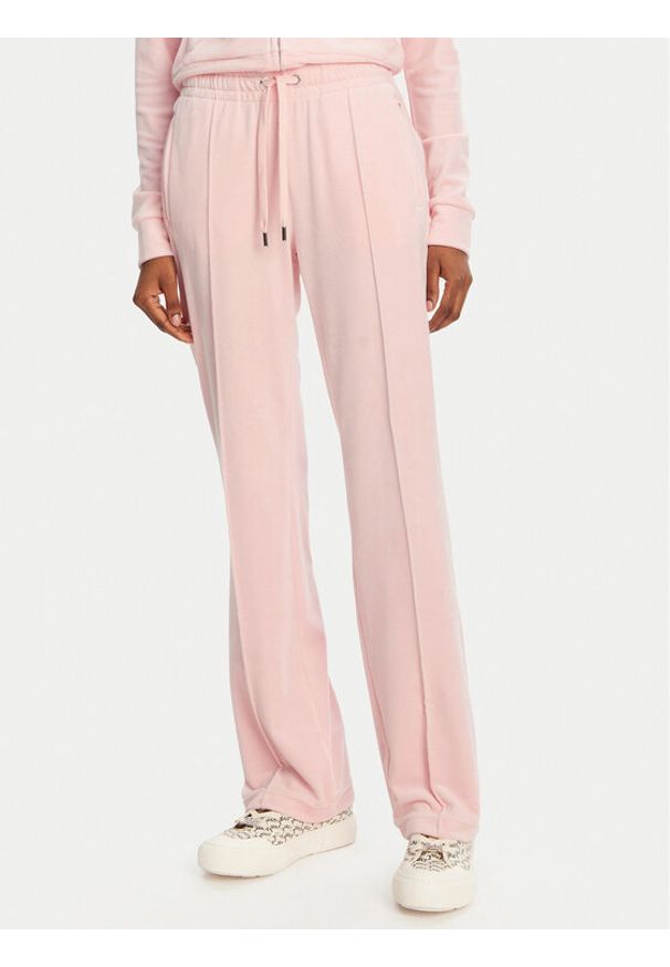 Juicy Couture Spodnie dresowe Tina JCAPW045 Różowy Regular Fit. Kolor: różowy. Materiał: syntetyk