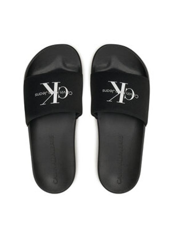 Calvin Klein Jeans Klapki Slide Monogram Wn YW0YW01835 Czarny. Kolor: czarny. Materiał: materiał