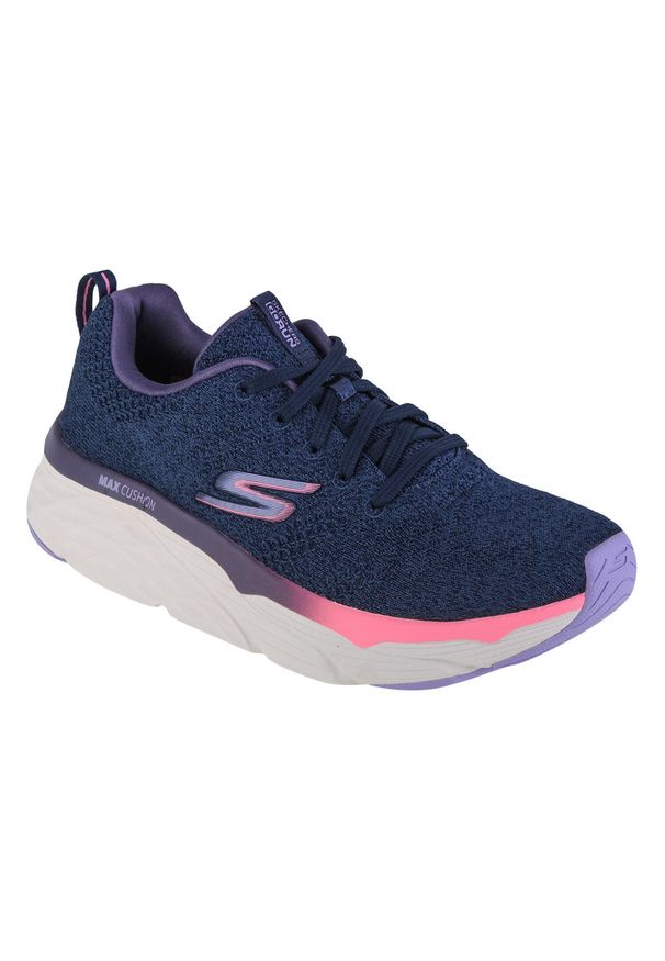 skechers - Buty do biegania damskie, Skechers Max Cushioning Elite-Clarion. Kolor: niebieski. Materiał: materiał, syntetyk, tkanina