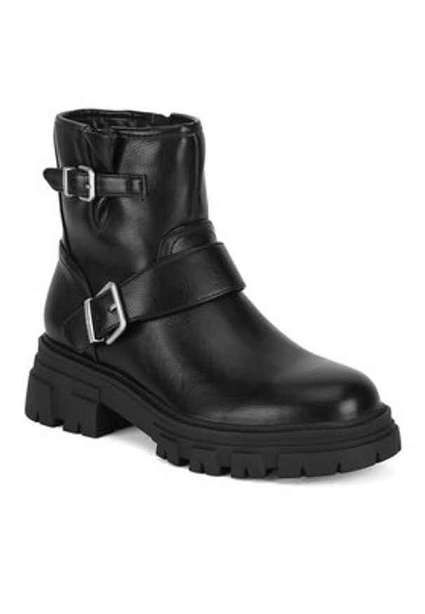 MEXX Botki MI001712843W Czarny. Kolor: czarny. Materiał: skóra
