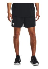 Under Armour - Spodenki fitness męskie UNDER ARMOUR Rival Terry 6" Shorts Szorty. Kolor: czarny. Sport: fitness