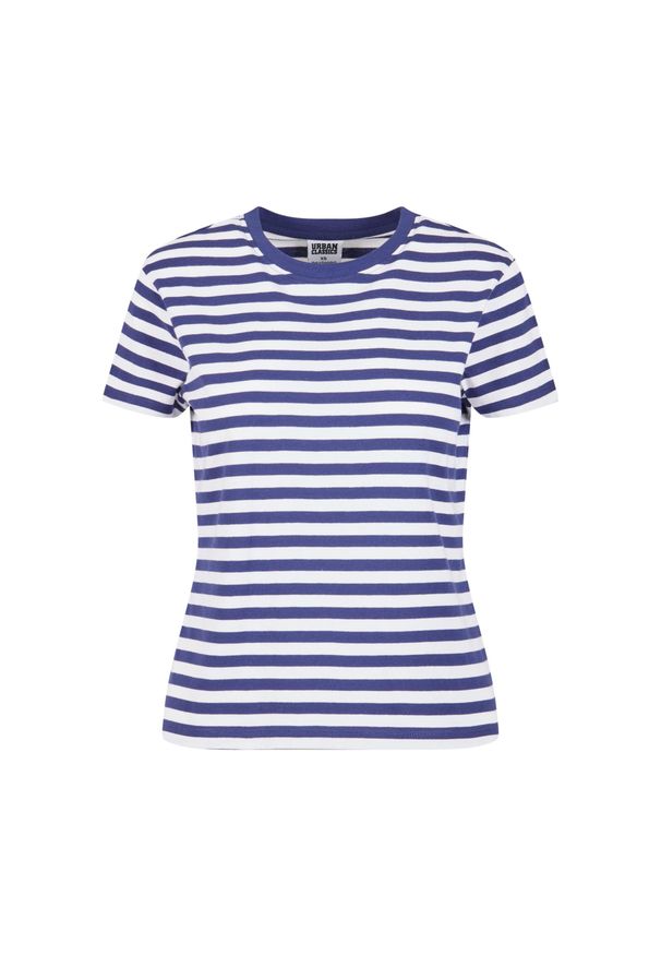 Damska koszulka w regularne paski Urban Classics. Kolor: niebieski, biały, wielokolorowy. Materiał: bawełna. Wzór: paski