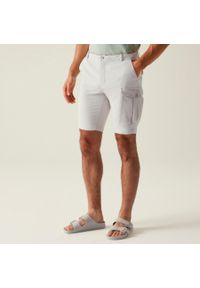 Regatta - Spodenki turystyczne męskie Bendrick. Kolor: biały. Sport: turystyka piesza #1