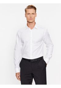 Hugo Koszula Kenno 50500965 Biały Slim Fit. Kolor: biały. Materiał: bawełna