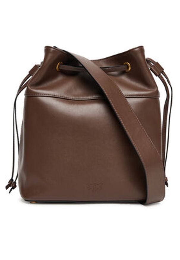 Pinko - PINKO Torebka Secchiello Classic Al 25-26 PLTT 104305 A0QO Brązowy. Kolor: brązowy. Materiał: skórzane