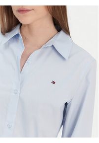 TOMMY HILFIGER - Tommy Hilfiger Koszula Ess WW0WW47169 Błękitny Regular Fit. Kolor: niebieski. Materiał: bawełna #2