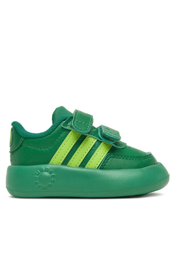 Adidas - Sneakersy adidas. Kolor: zielony. Wzór: motyw z bajki