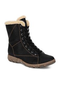 Rieker Trzewiki Z0102-00 Czarny. Kolor: czarny. Materiał: materiał #5