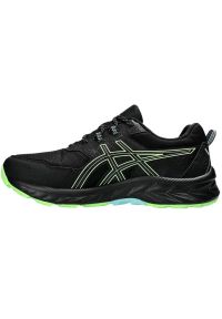 Buty do biegania Asics Gek Venture 9 Waterproof M 1011B705 002 czarne. Zapięcie: sznurówki. Kolor: czarny. Materiał: syntetyk, materiał. Szerokość cholewki: normalna