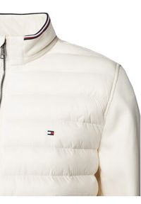 TOMMY HILFIGER - Tommy Hilfiger Kurtka przejściowa Mix Media Ess MW0MW41329 Kremowy Regular Fit. Kolor: kremowy. Materiał: bawełna #6