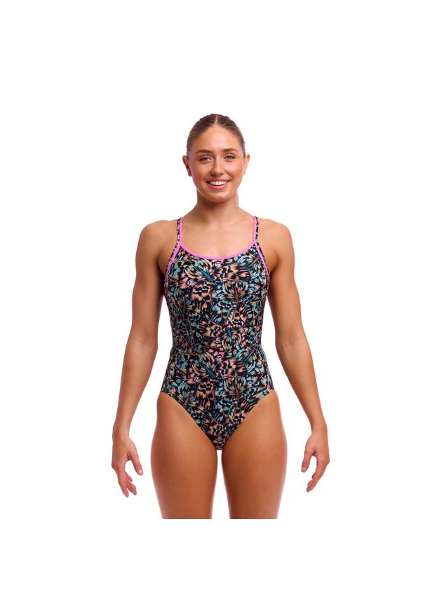 Strój do pływania menstruacyjny FUNKITA Copper Cluster - Swim Secure. Kolor: czarny, wielokolorowy