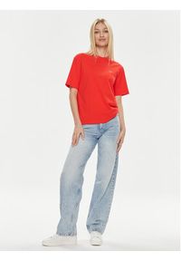 Lacoste T-Shirt TF7215 Czerwony Slim Fit. Kolor: czerwony. Materiał: bawełna