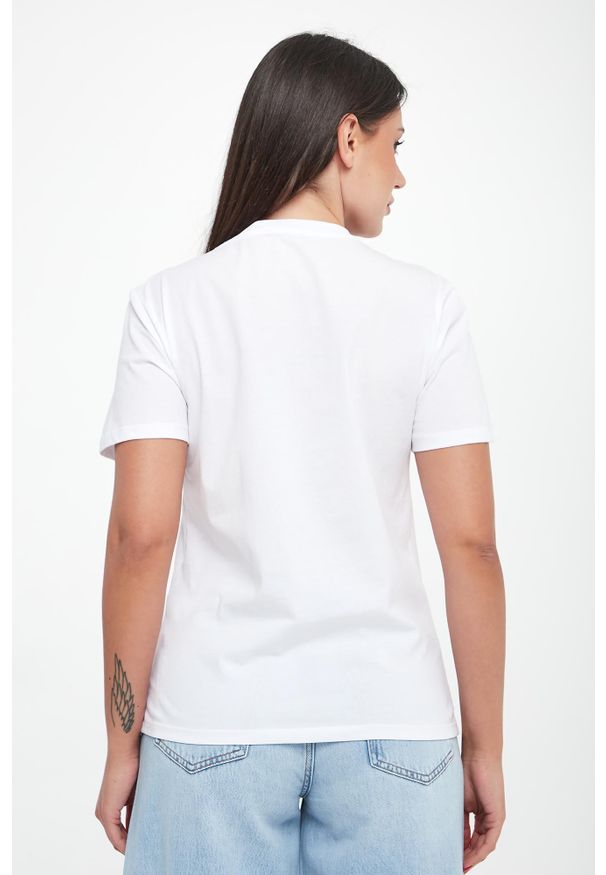 Liu Jo - T-shirt damski z nadrukiem i cyrkoniami LIU JO. Wzór: nadruk