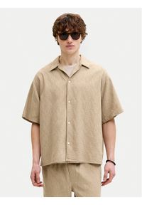 Jack & Jones Koszula Montauk 12293555 Beżowy Relaxed Fit. Kolor: beżowy. Materiał: bawełna #1