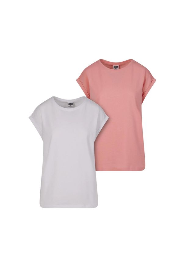 Urban Classics - Damska Koszulka Na Ramiączkach (zestaw 2 Sztuk). Kolor: brązowy, różowy, wielokolorowy. Długość rękawa: na ramiączkach. Sport: turystyka piesza