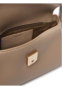 Calvin Klein Torebka Emblem Hw Pebble Shoulder Bag 25 LV04F3425G Beżowy. Kolor: beżowy. Materiał: skórzane #3